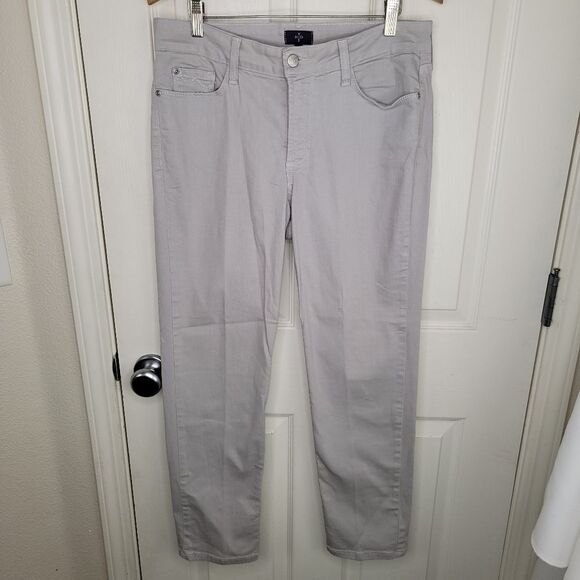 Nydj gray skinny ankle denim jeans size 10 - Picture 2 of 8